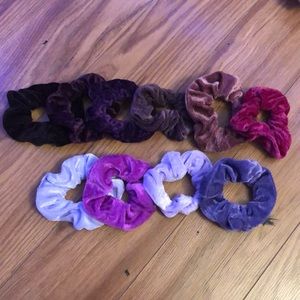 purple scrunchie set